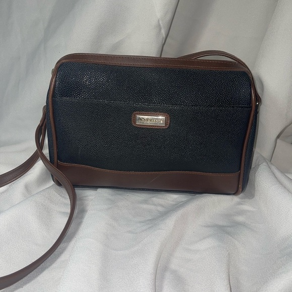 Liz Claiborne Handbags - Liz Claiborne Black and Brown Crossbody Bag vintage